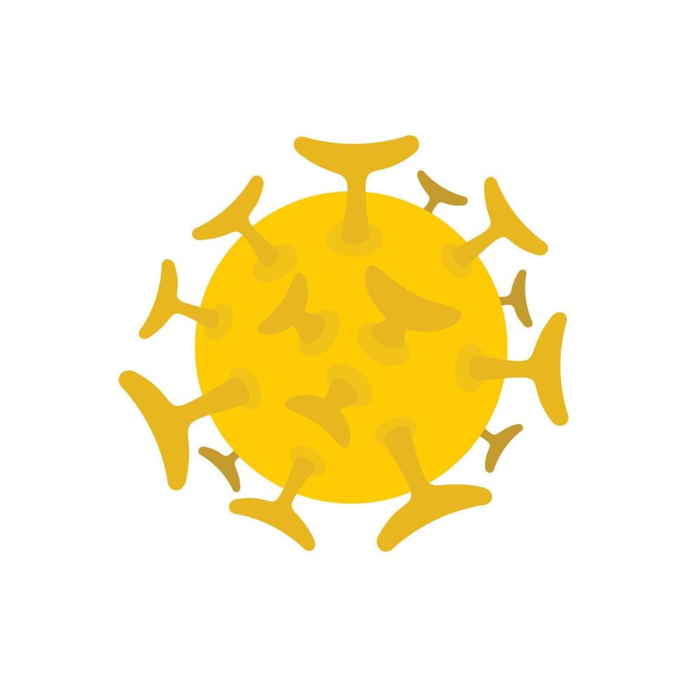 Round viral bacteria icon, flat style vector