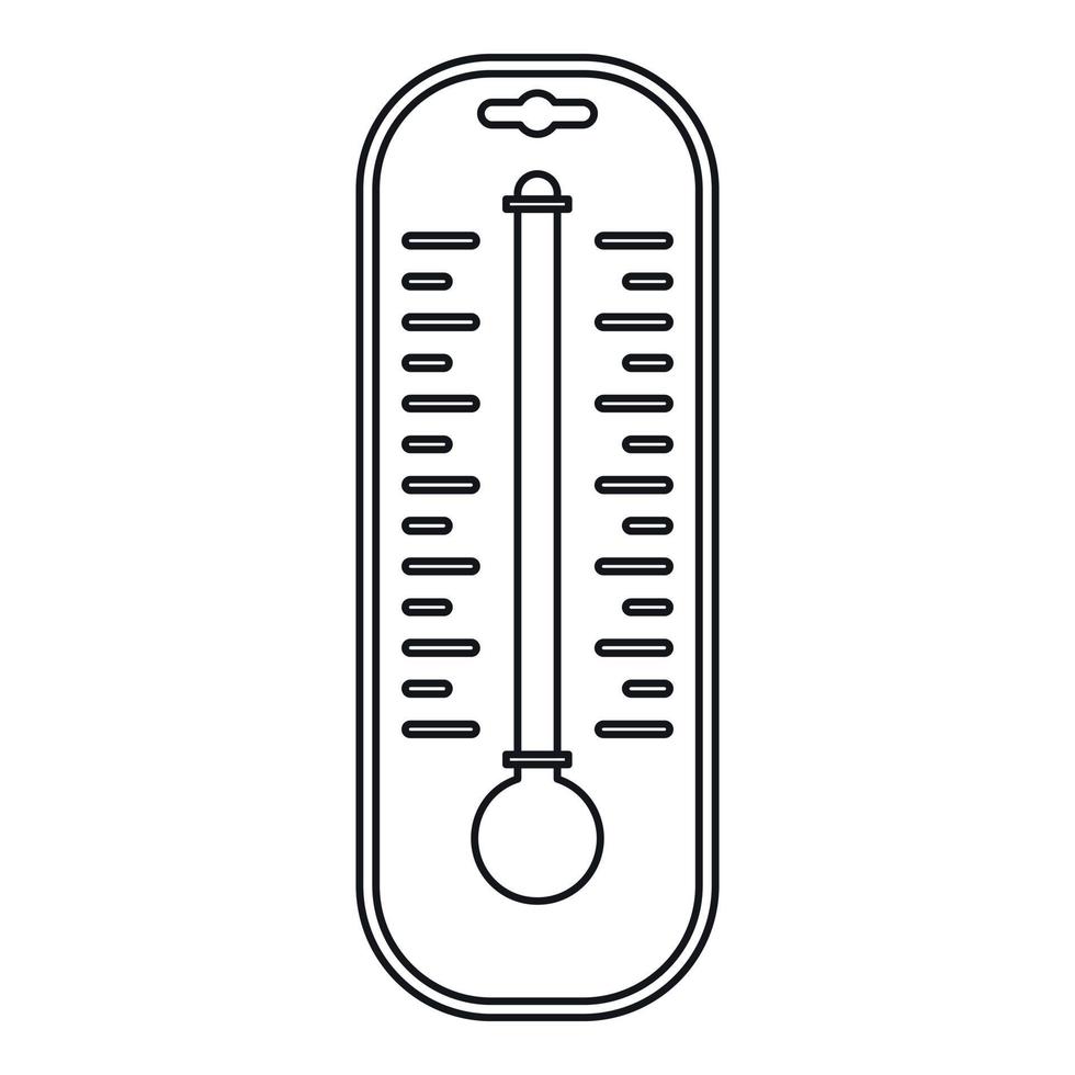 Thermometer icon, outline style vector