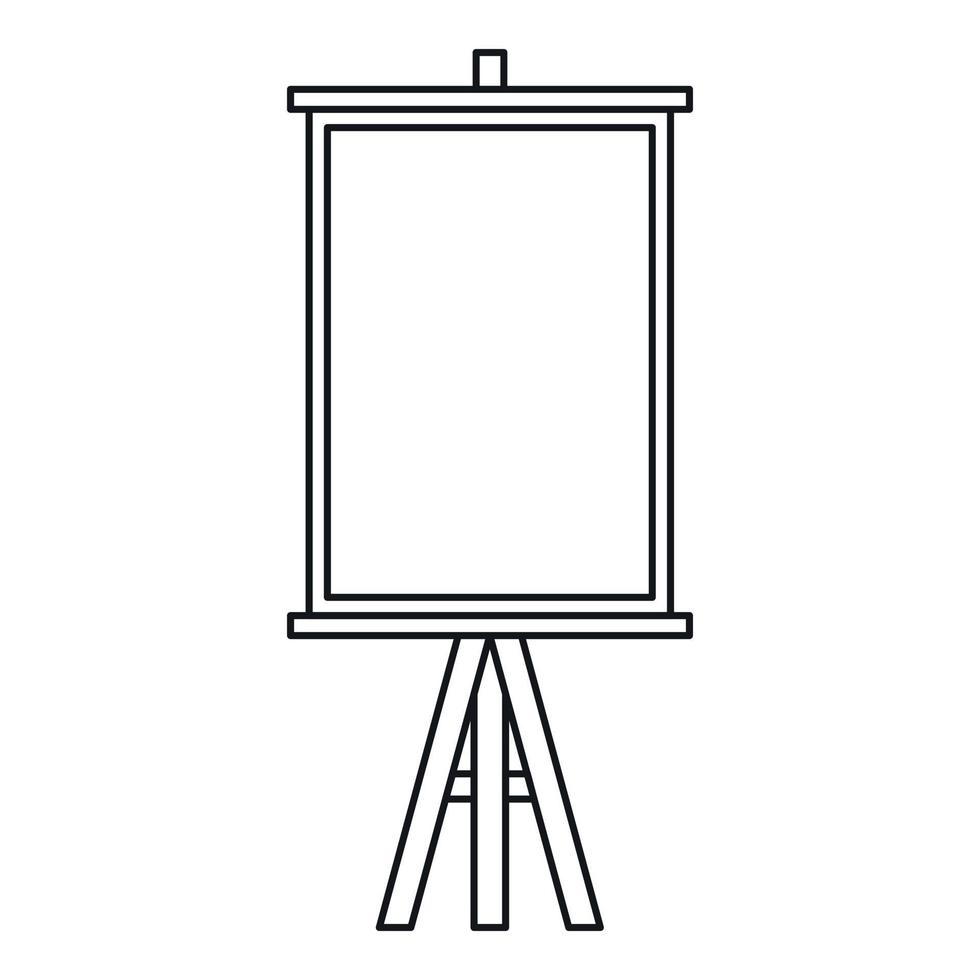 Easel icon, outline style vector