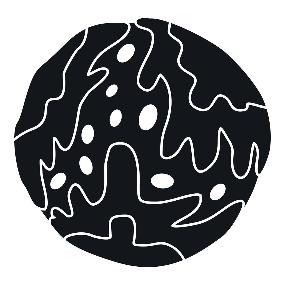 Little planet icon, simple style vector