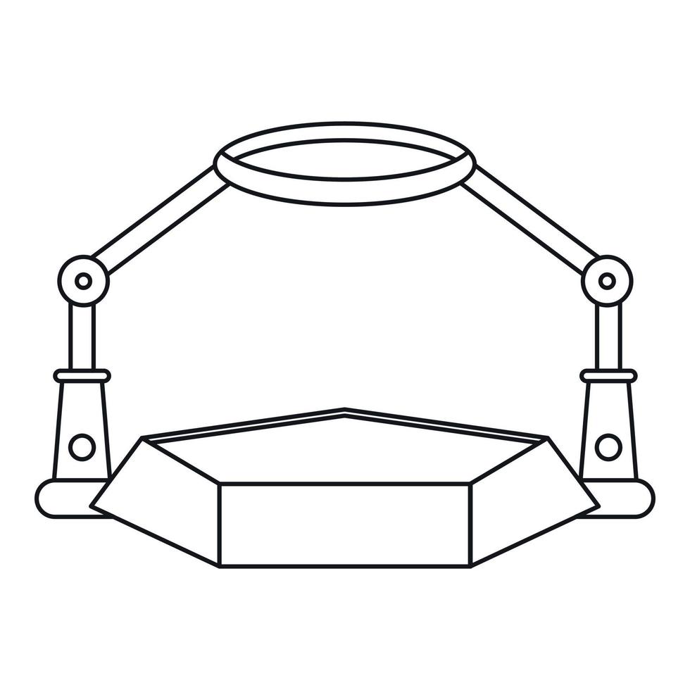 Table magnify icon, outline style vector