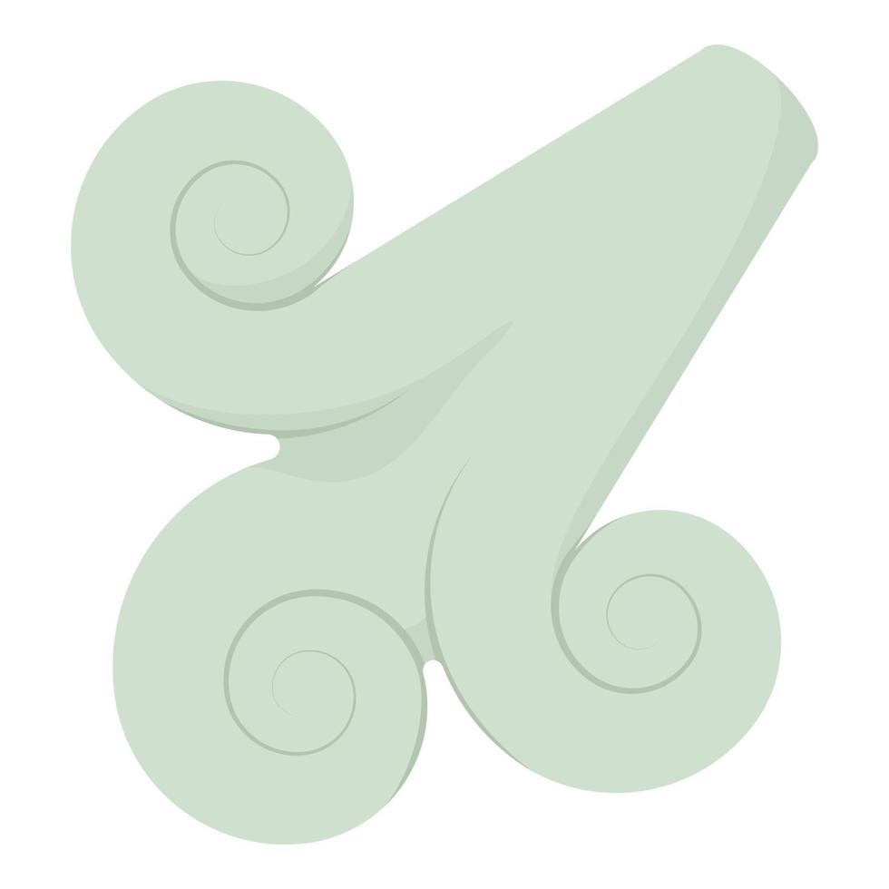 Wind icon, cartoon style vector