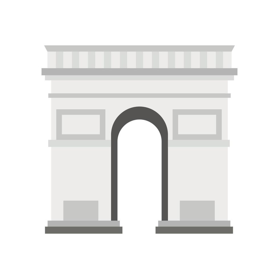 Triumphal Arch icon, flat style vector