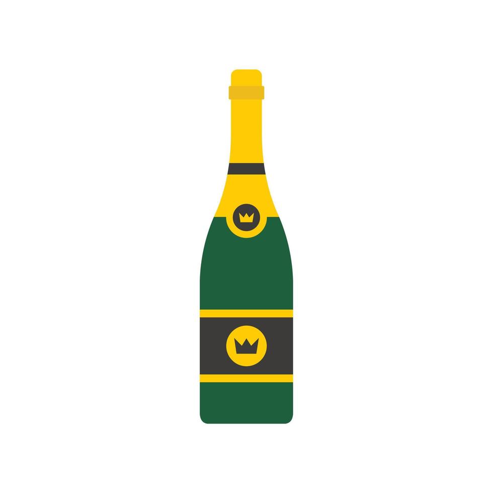 Champagne icon, flat style vector