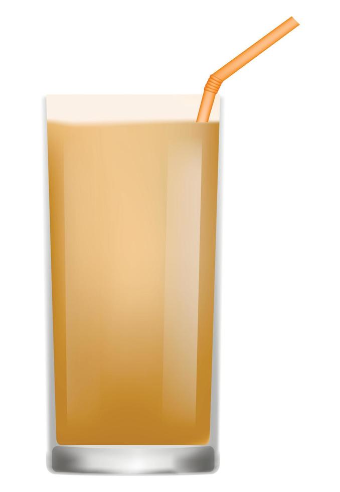 Frosty drink icon, realistic style vector