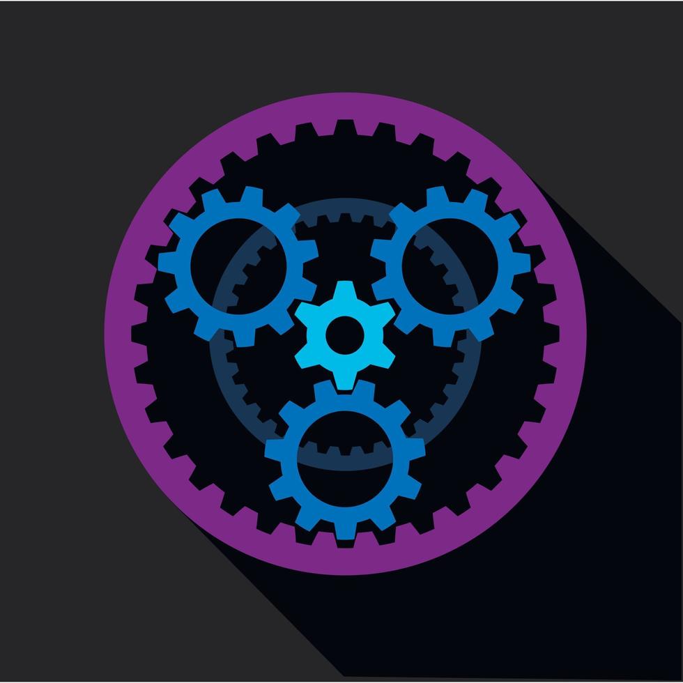Clockwork icon, flat style vector