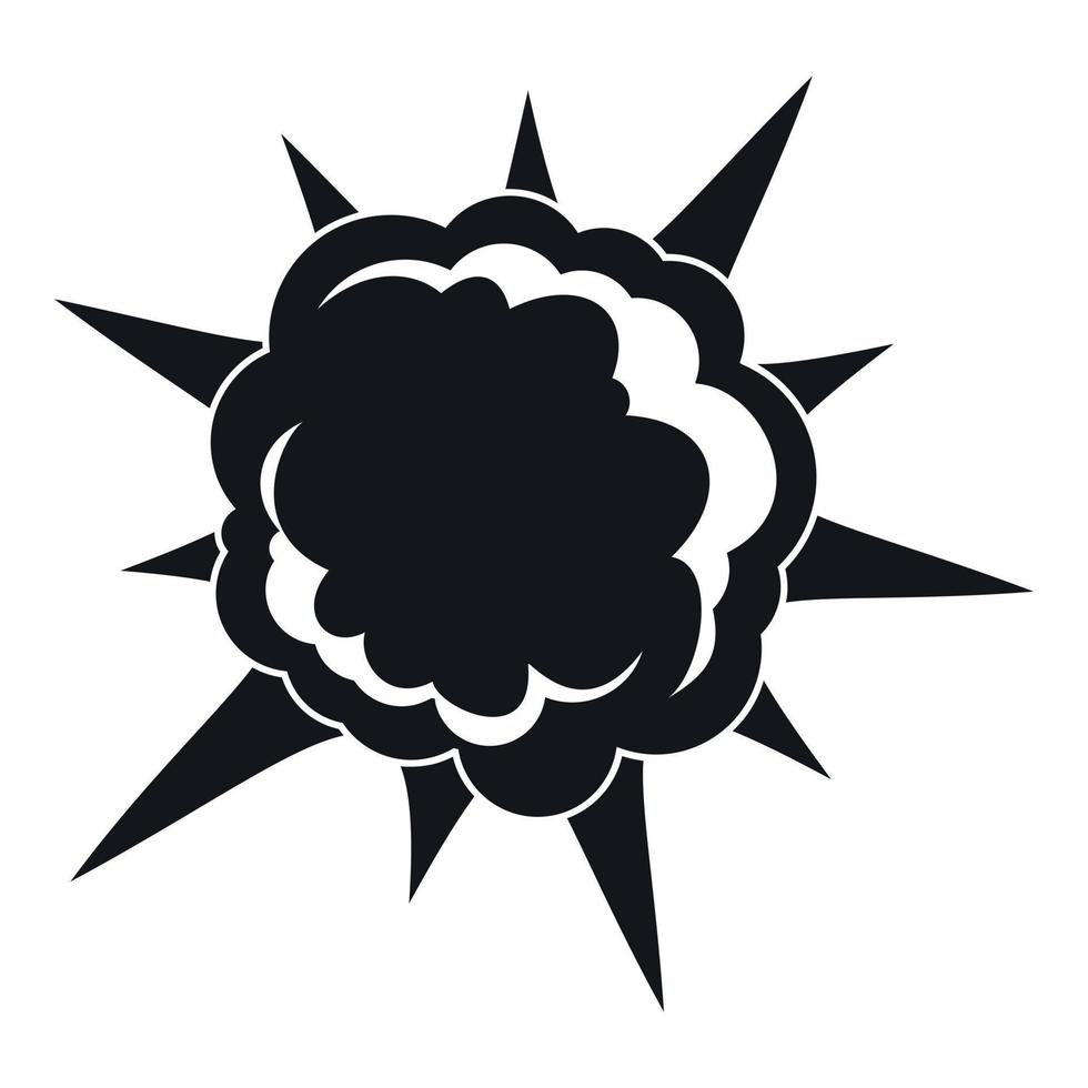 Powerful explosion icon, simple style vector