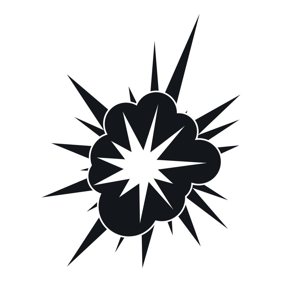 icono de explosión nuclear, estilo simple vector