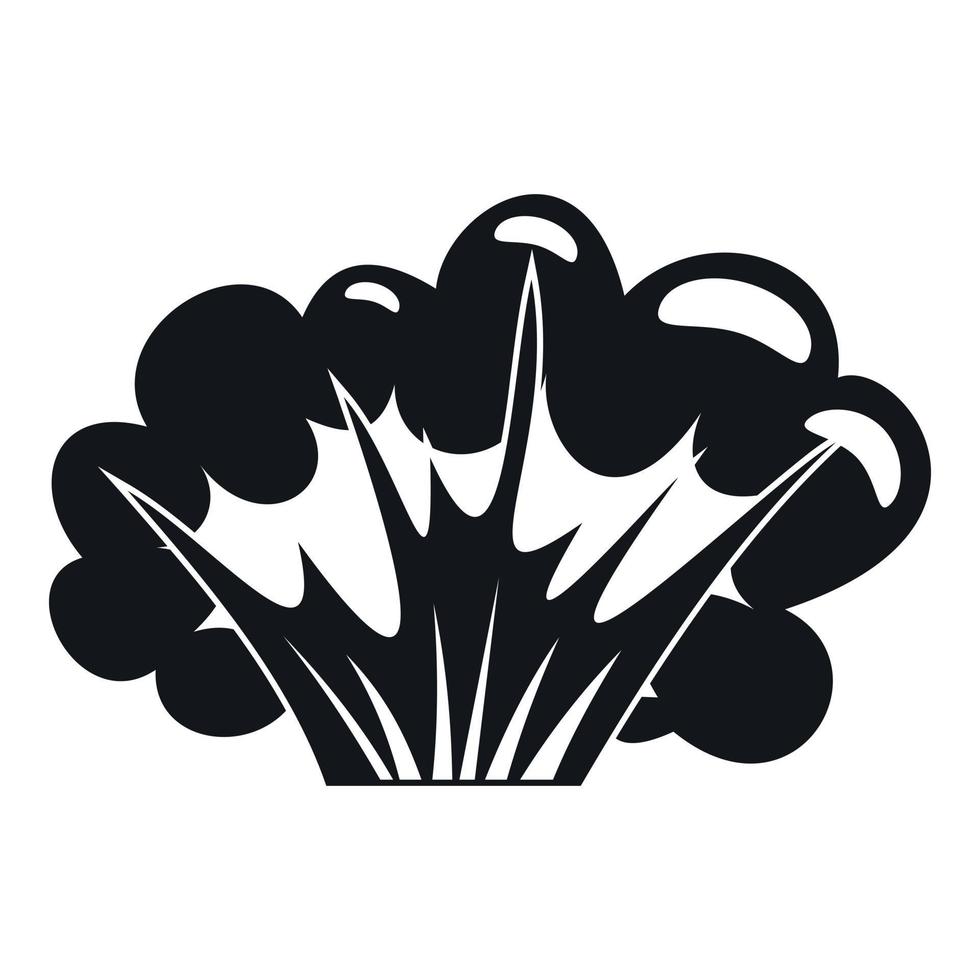 High powered explosion icon, simple style vector