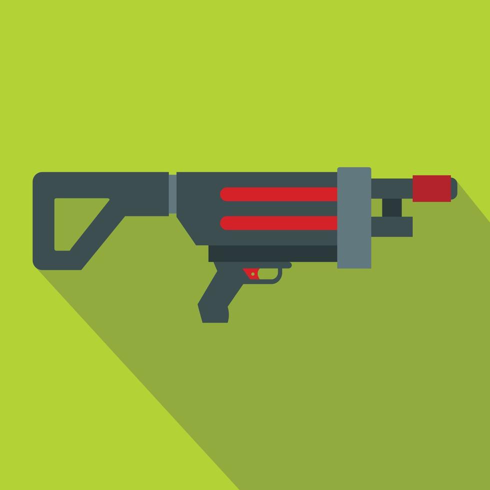 icono de pistola de juego, estilo plano vector