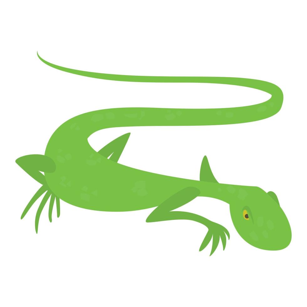 icono de lagarto enérgico, estilo de dibujos animados vector