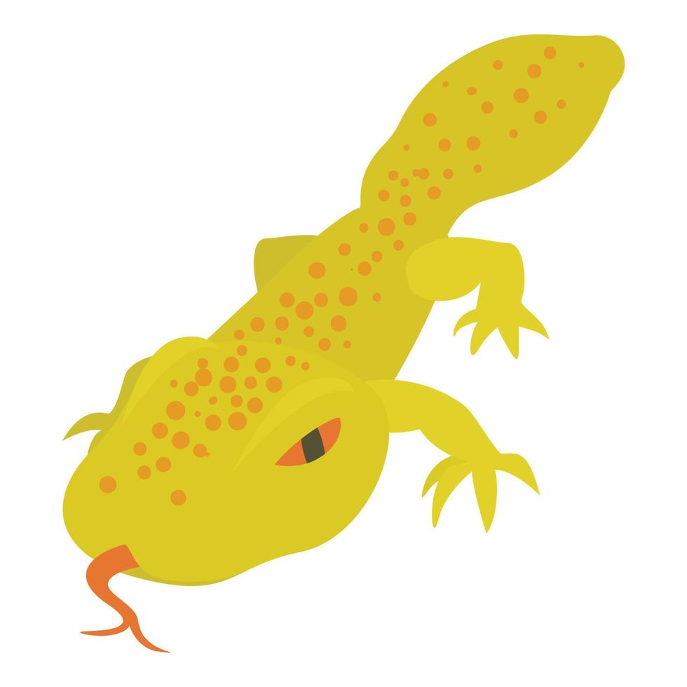 icono de lagarto manchado, estilo de dibujos animados vector