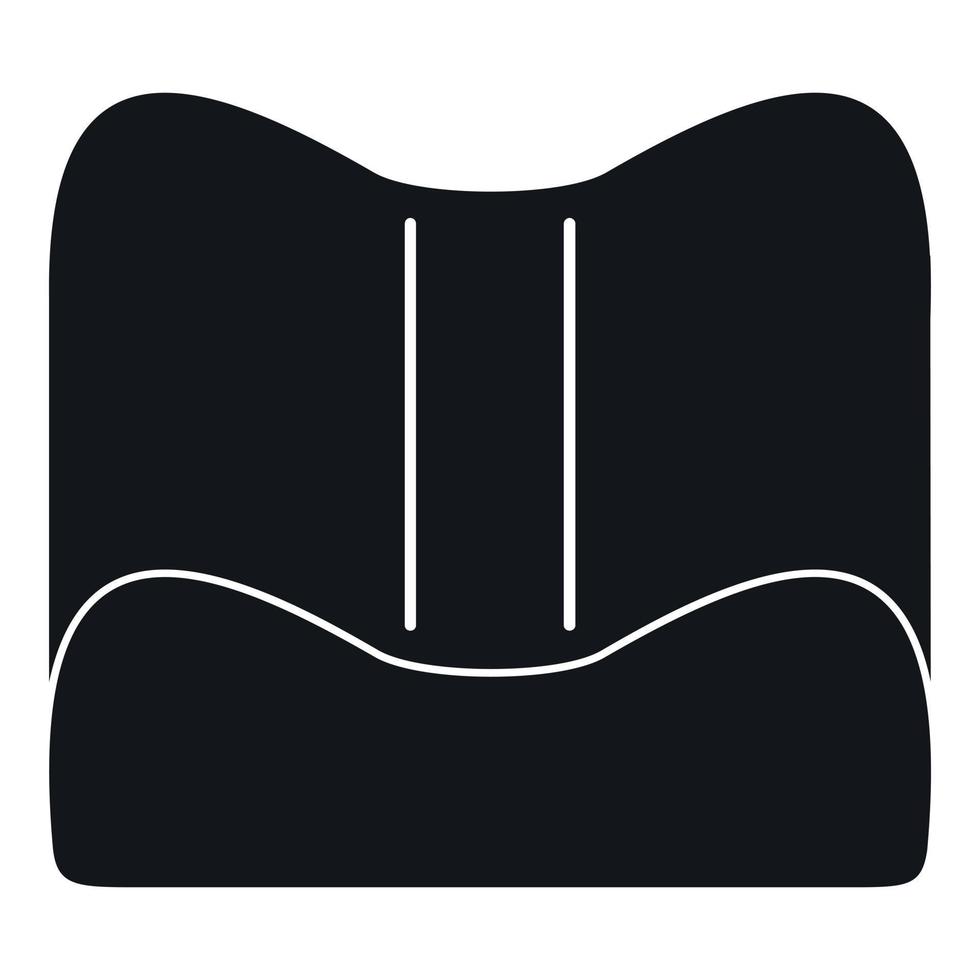 Orthopedic pillow icon, simple style vector