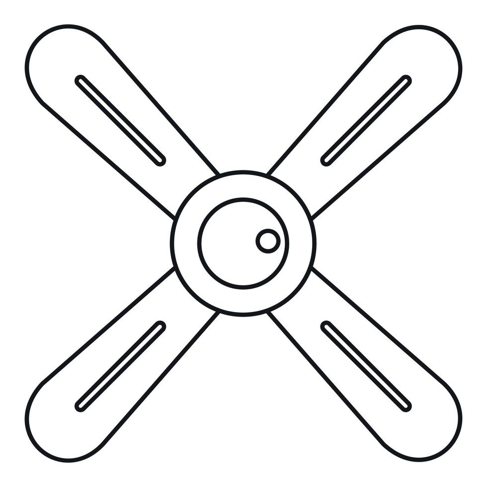 Propeller icon, outline style vector