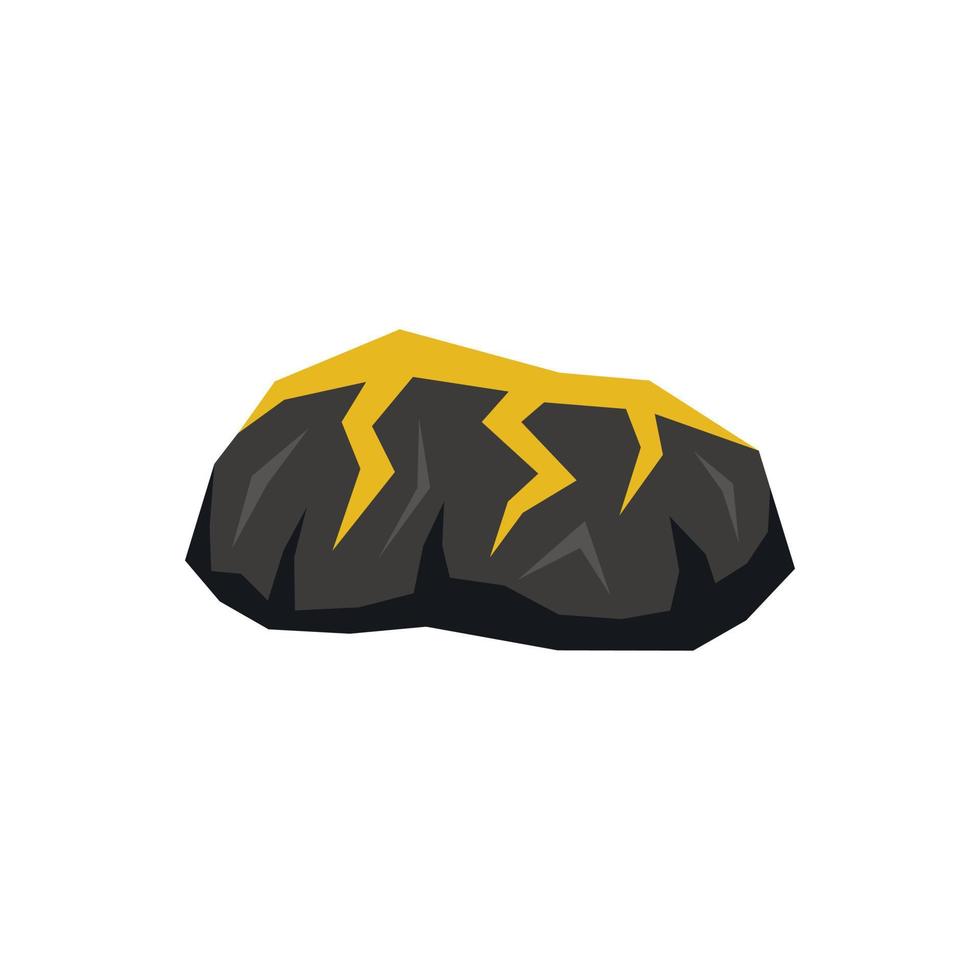 Gold mining icon, flat style vector
