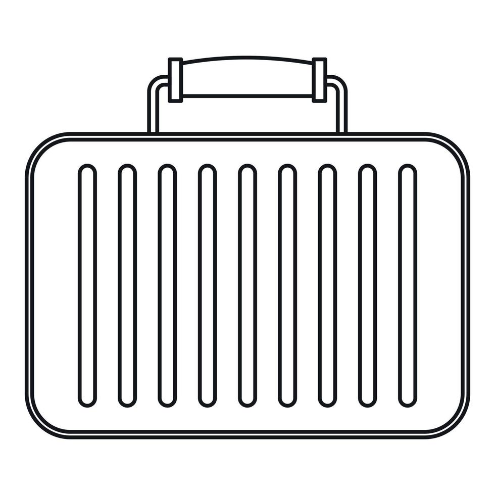 Briefcase icon, outline style vector