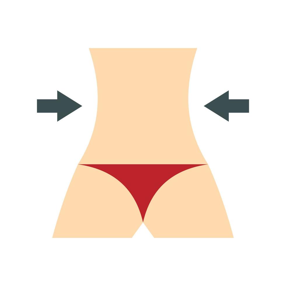 Women slim body icon, flat style vector