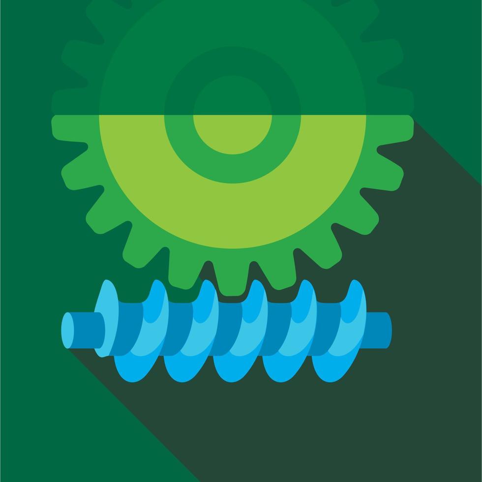 Big gear icon, flat style vector