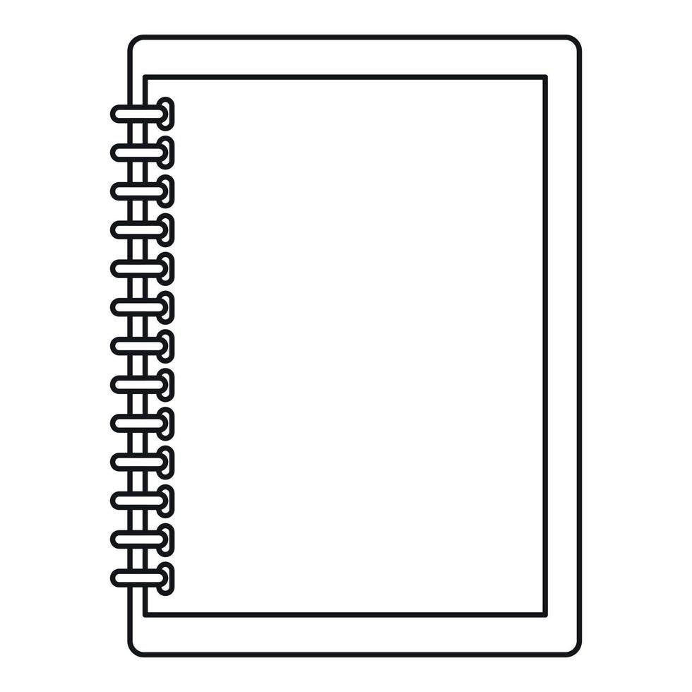 Sketchbook icon, outline style 15228598 Vector Art at Vecteezy