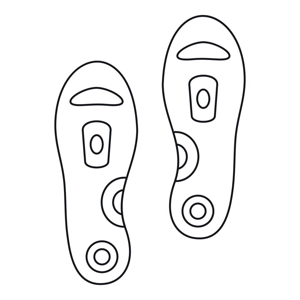 Orthopedic insoles icon, outline style vector