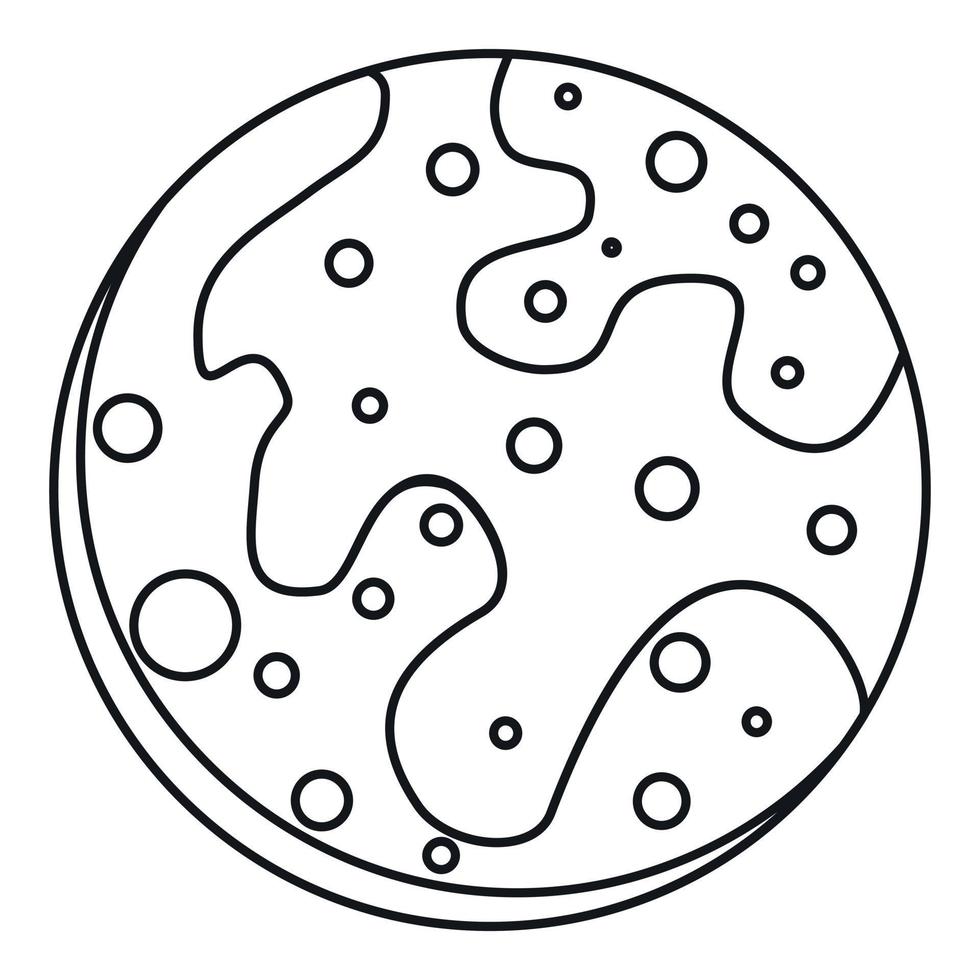 Mars icon, outline style vector