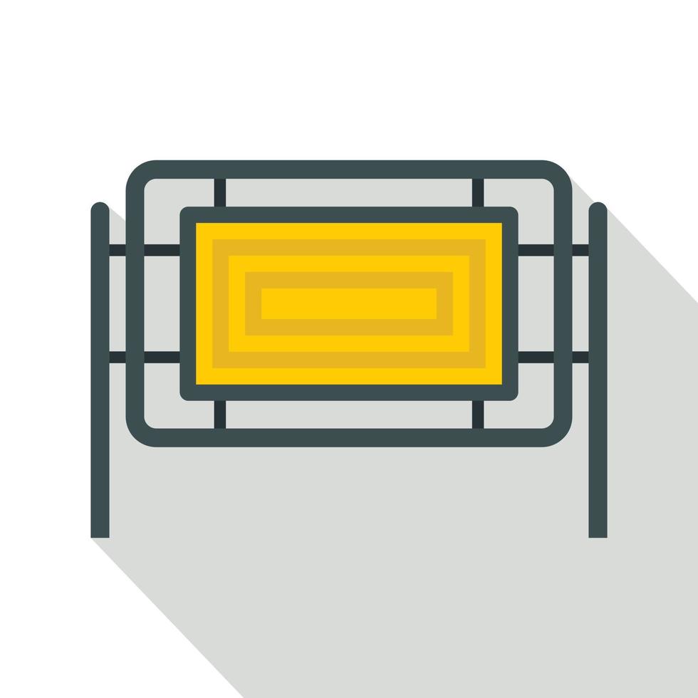 Square fence icon, flat style vector