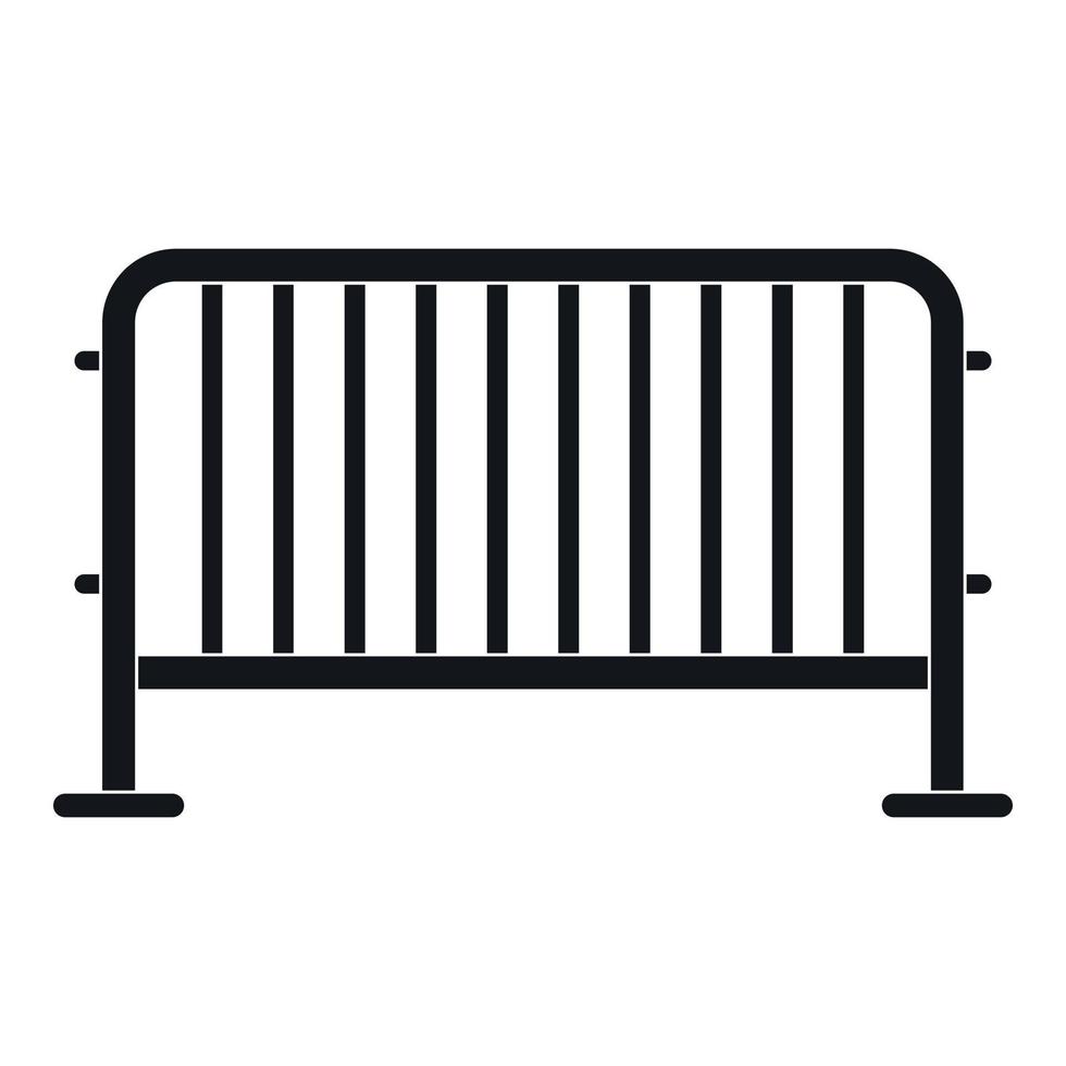 Steel barrier icon, simple style vector