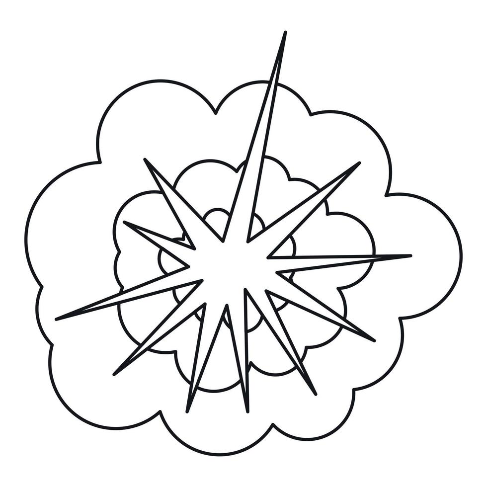 Spica icon, outline style vector