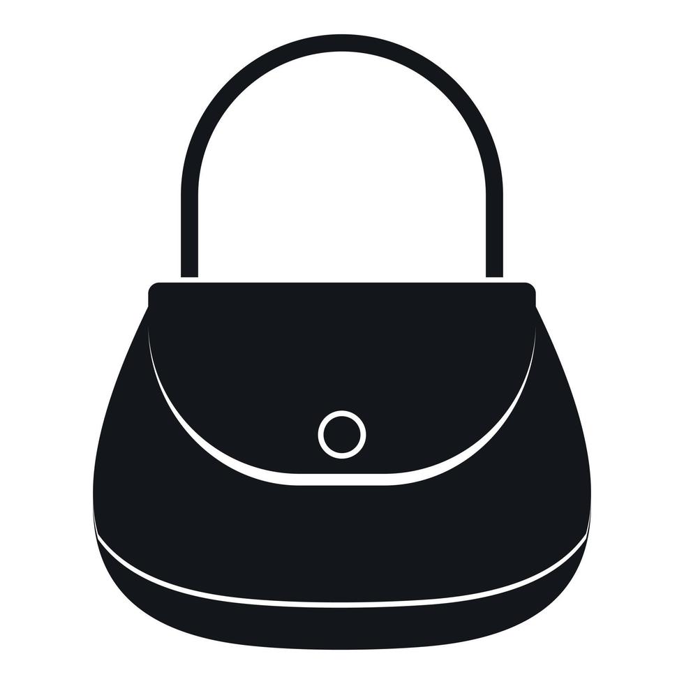 icono de bolsa de mujer, estilo simple vector