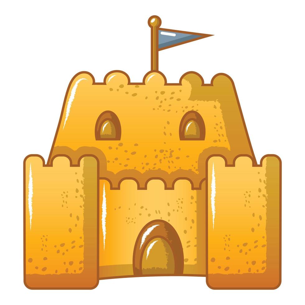 Sand tower icon, cartoon style vector