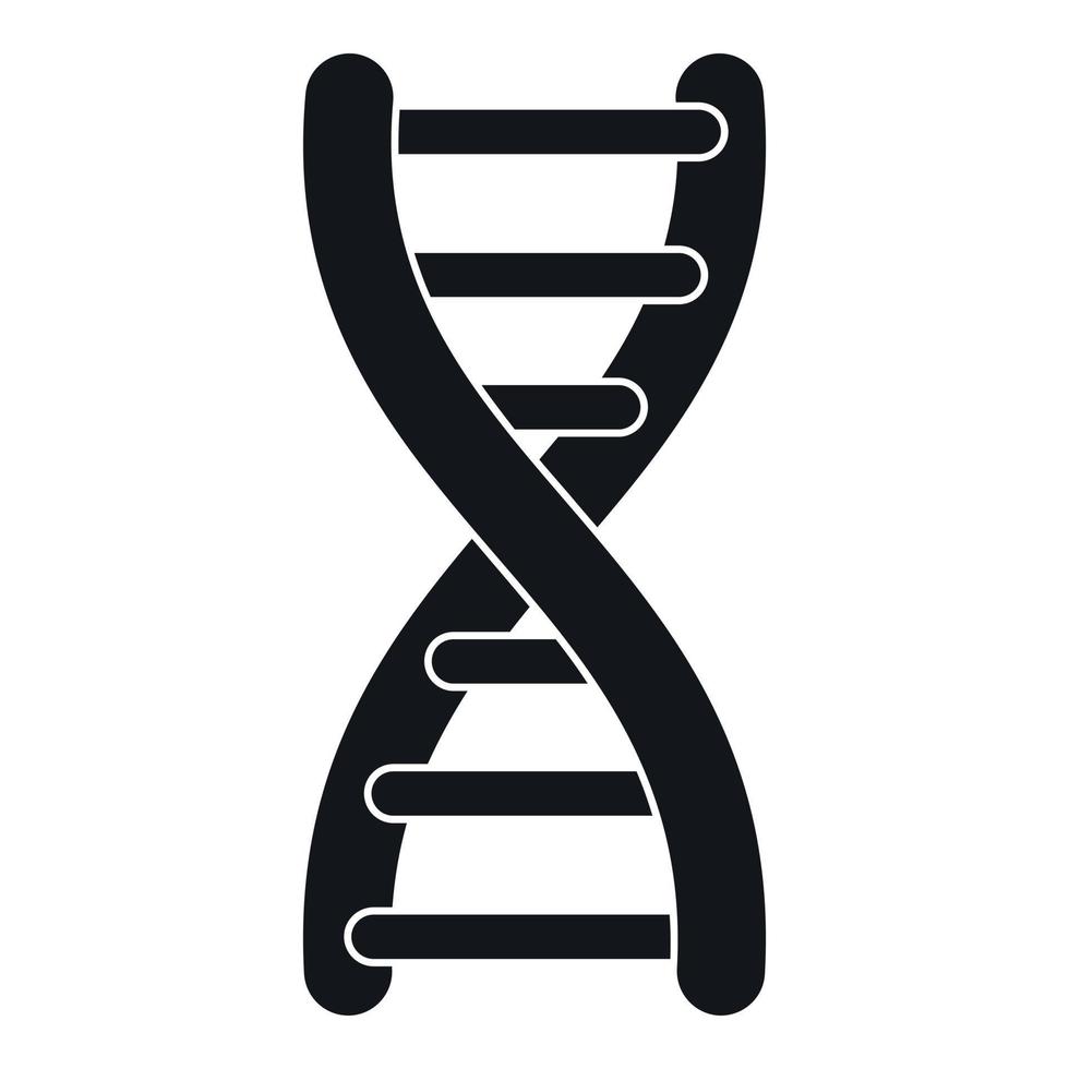 DNA strand icon, simple style vector