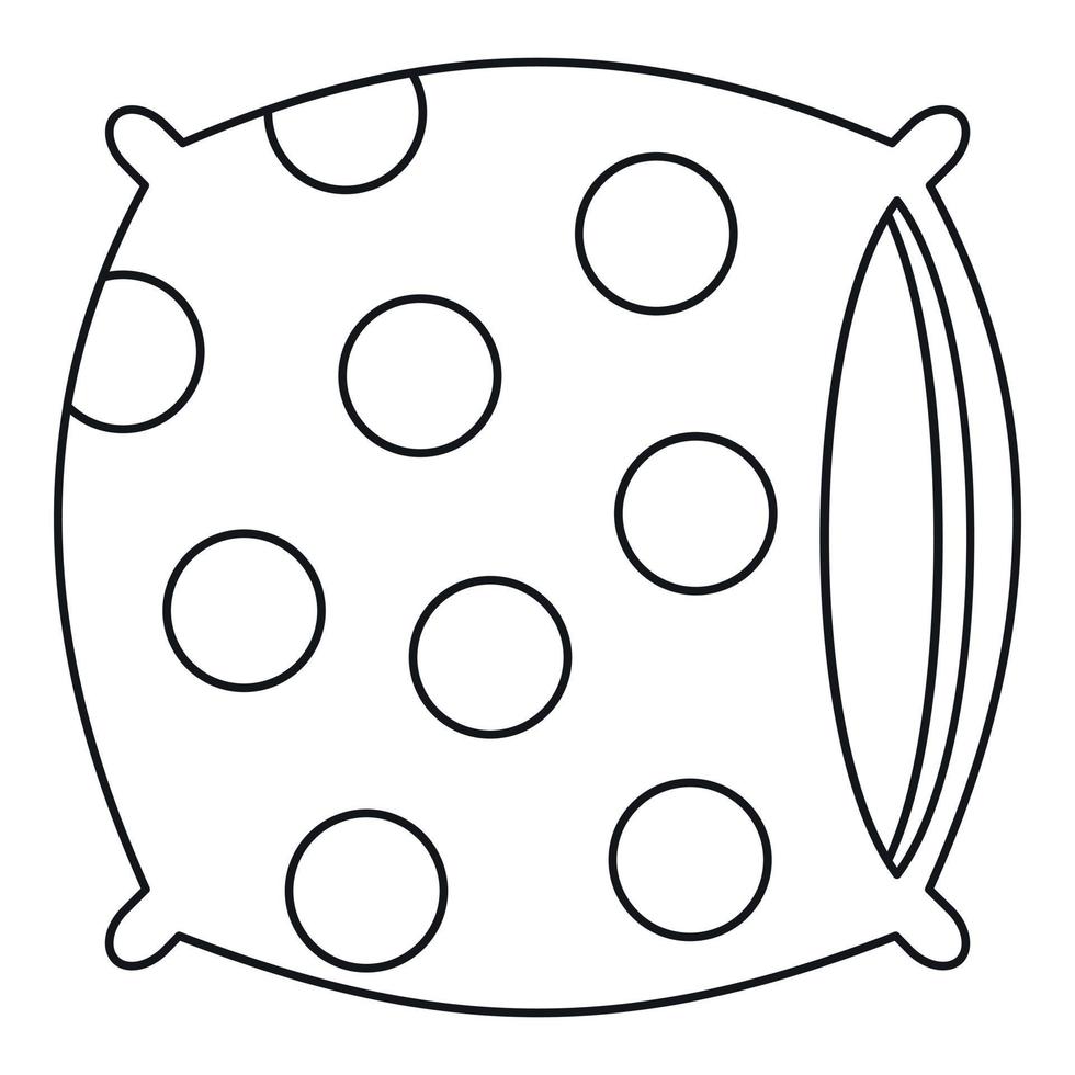 Pillow icon, outline style vector