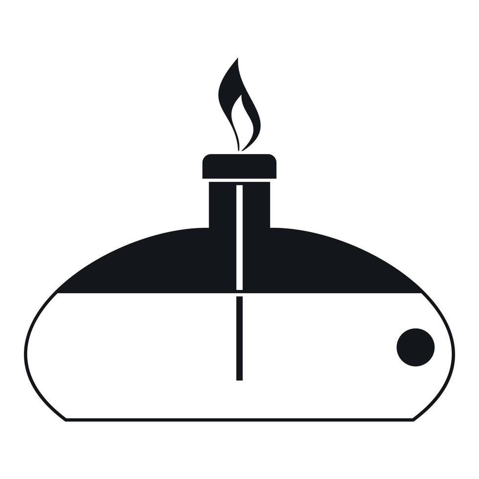 icono de lámpara de espíritu, estilo simple vector