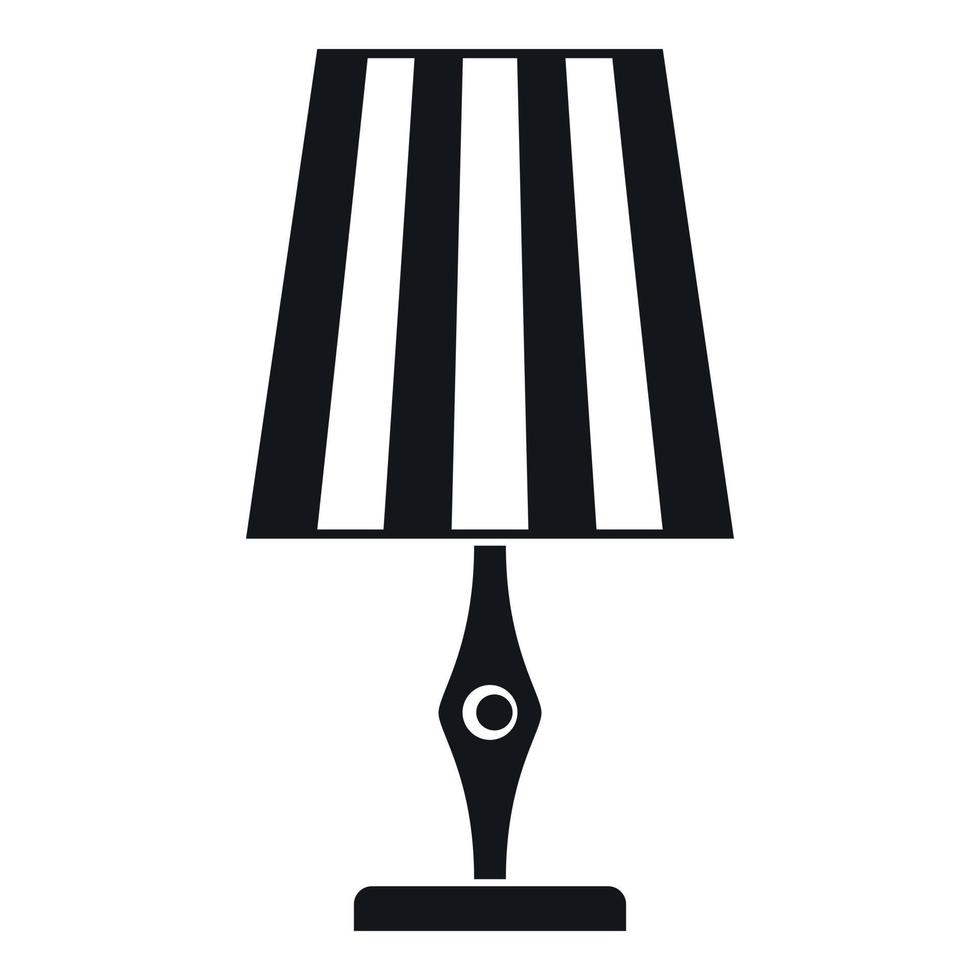 Table lamp icon, simple style vector