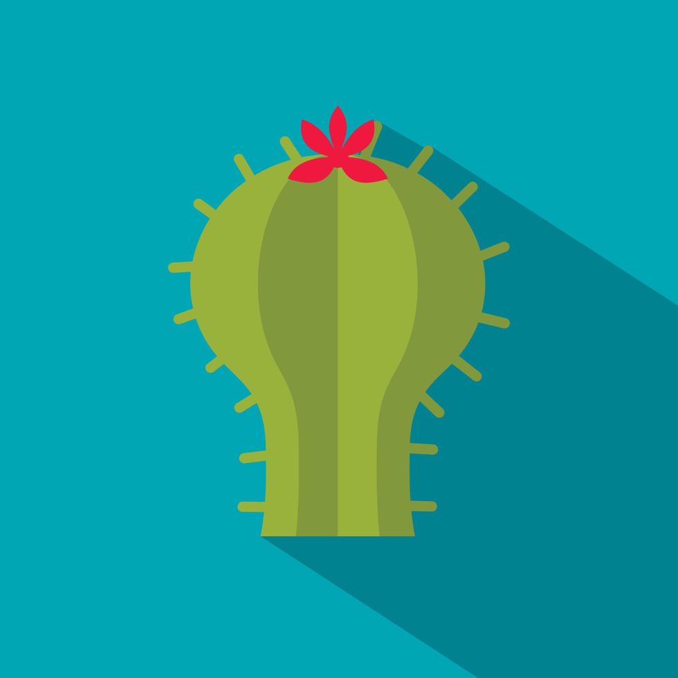 icono de cactus astrophytum, estilo plano vector