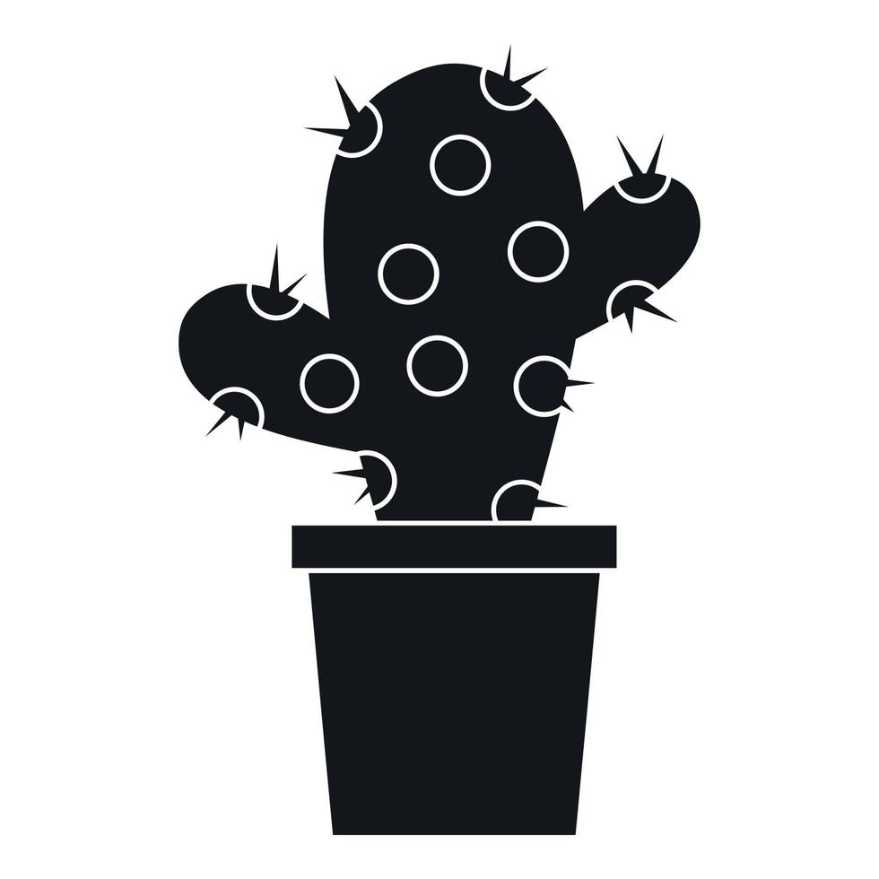 Cactus icon, simple style vector