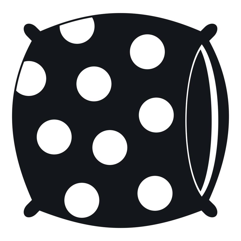 Pillow with dots icon, simple style vector