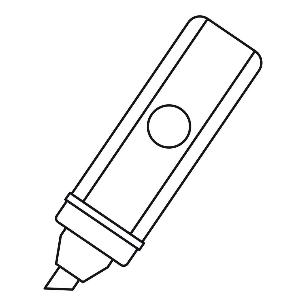 icono de marcador, estilo de contorno vector