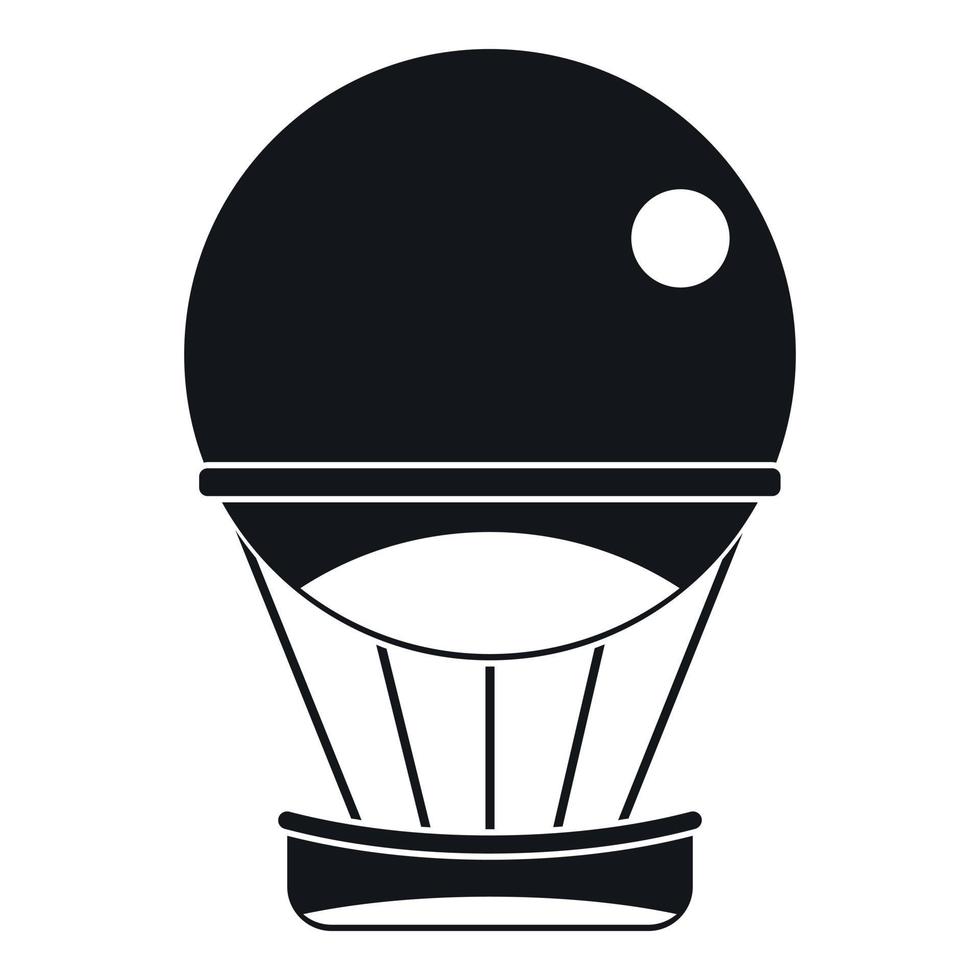 Aerostat balloon icon, simple style vector