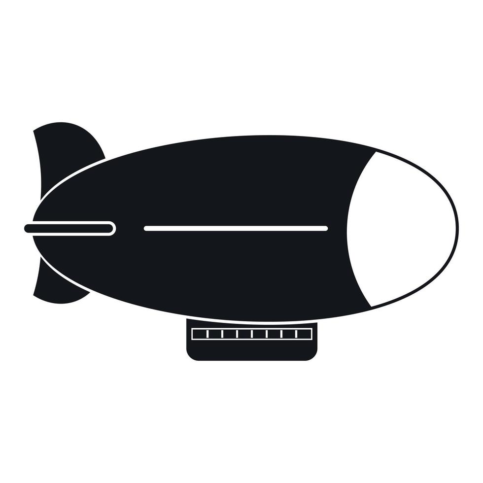 Retro airship icon, simple style vector