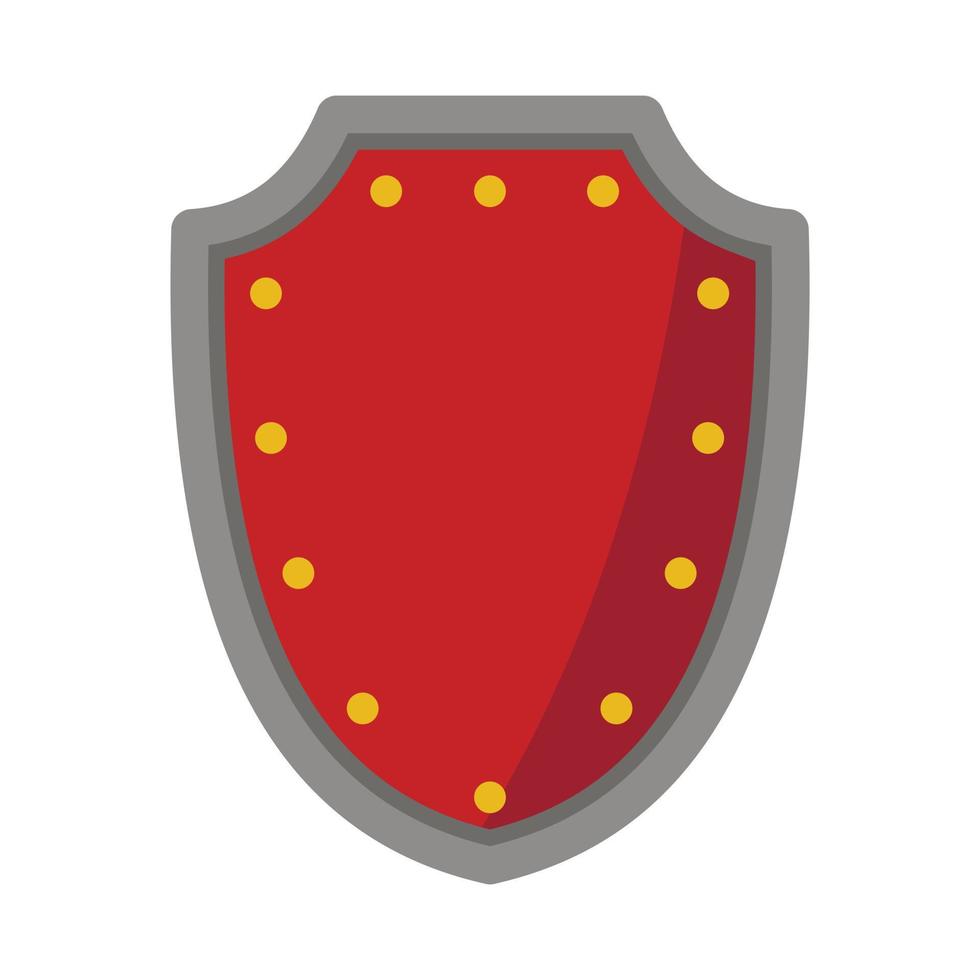 icono de escudo protector del ejército, tipo plano vector