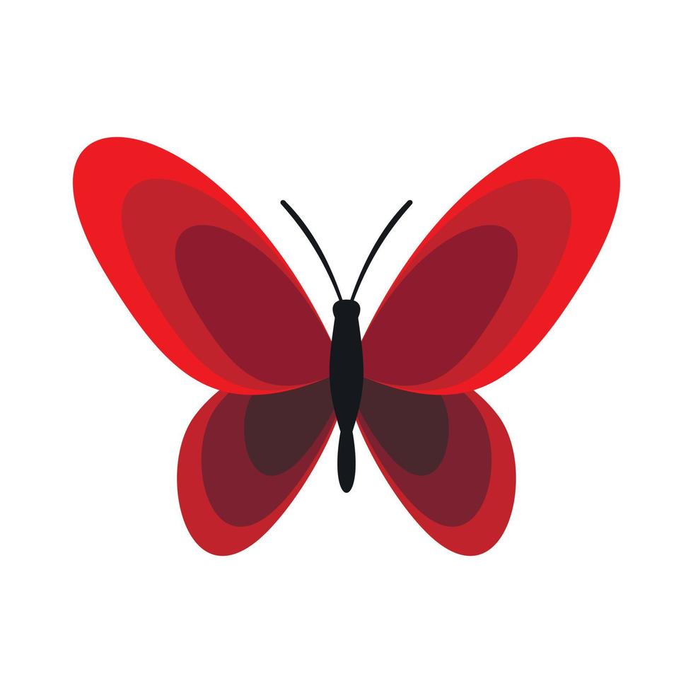 icono de mariposa, estilo plano vector