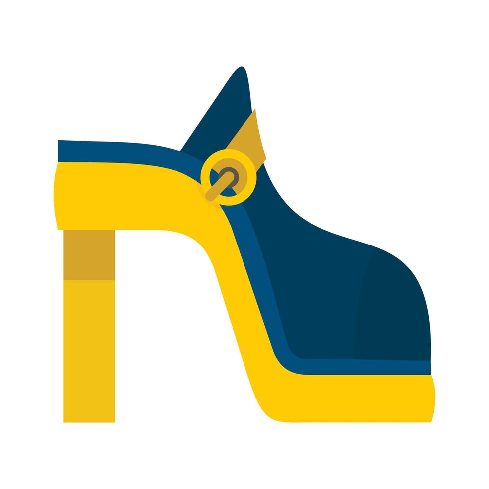 icono de zapato de mujer, estilo plano vector