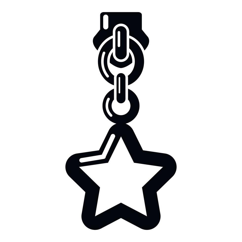 icono de estrella zip, estilo simple vector