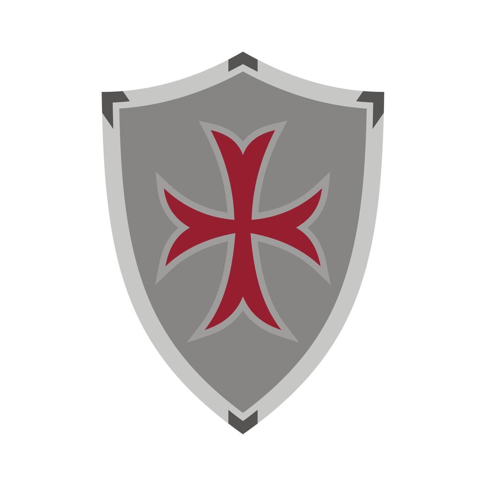 icono de escudo protector, tipo plano vector