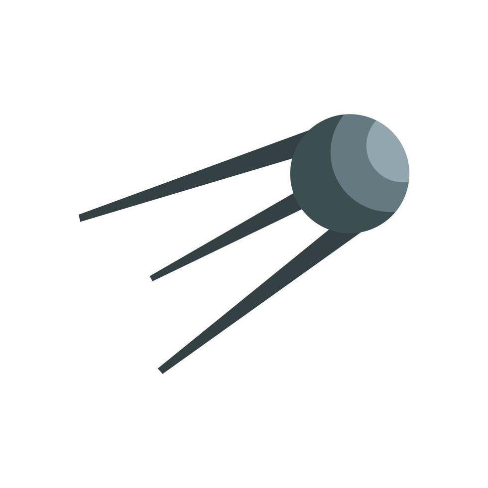 Satellite icon, flat style vector