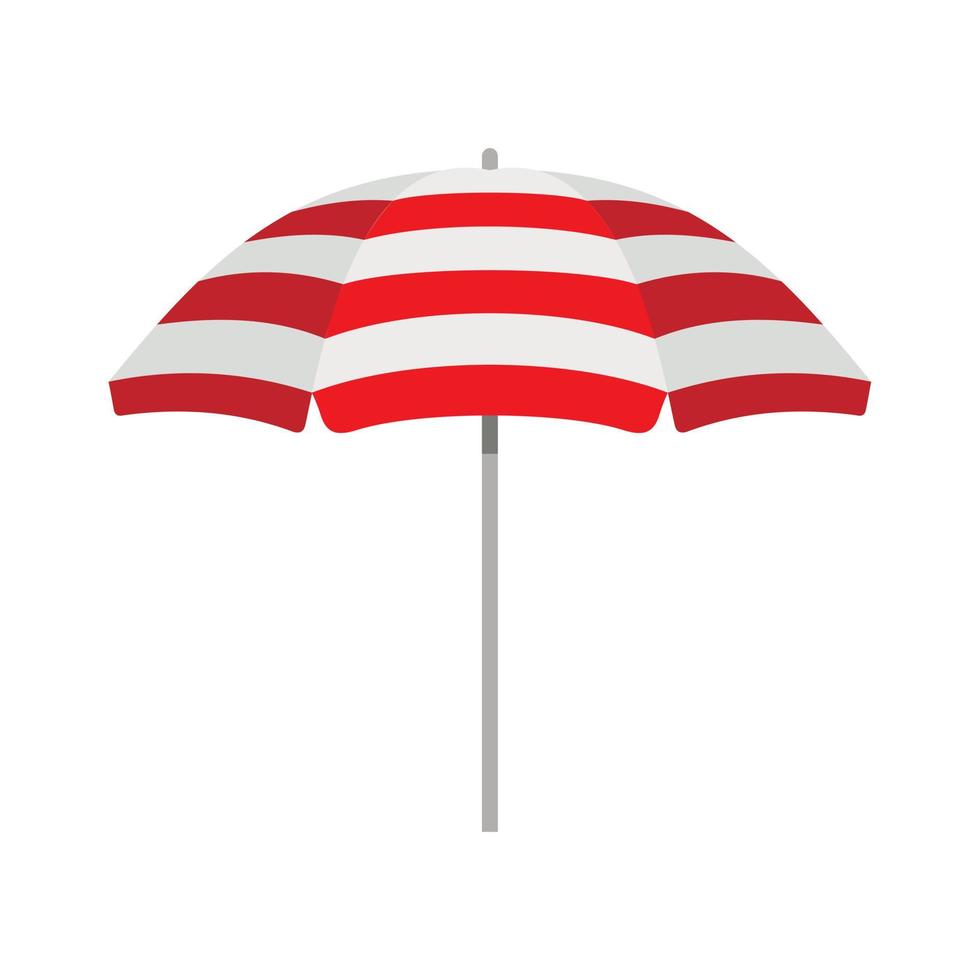 Beach umbrella icon, flat style vector