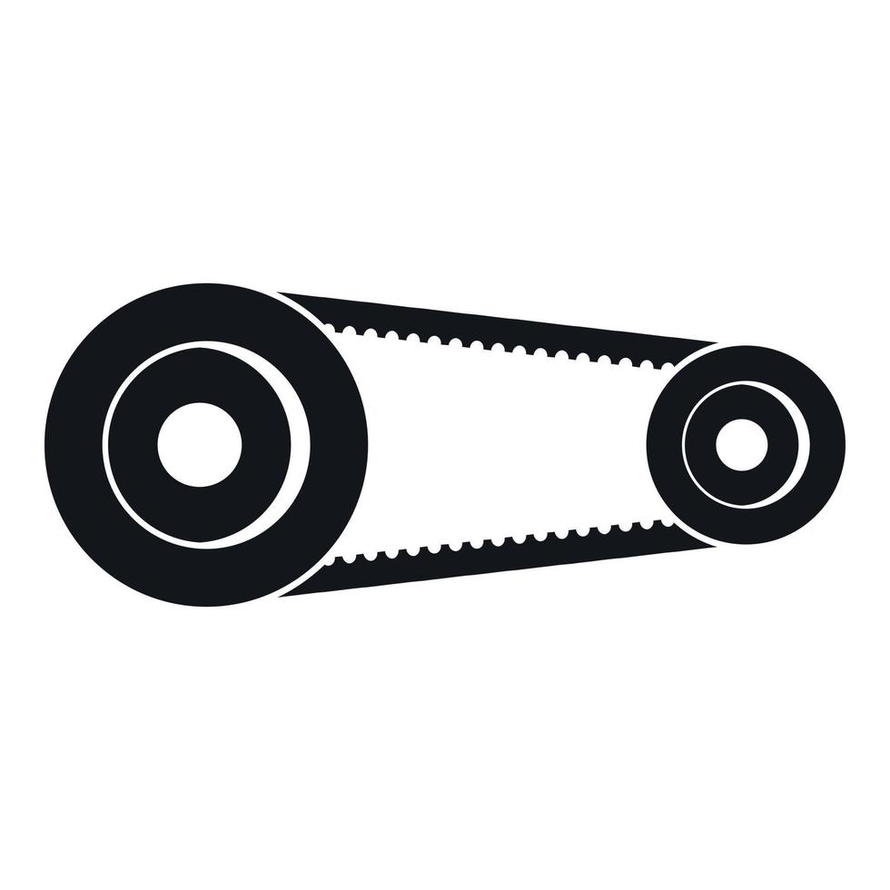 Mechanic belt icon, simple style vector
