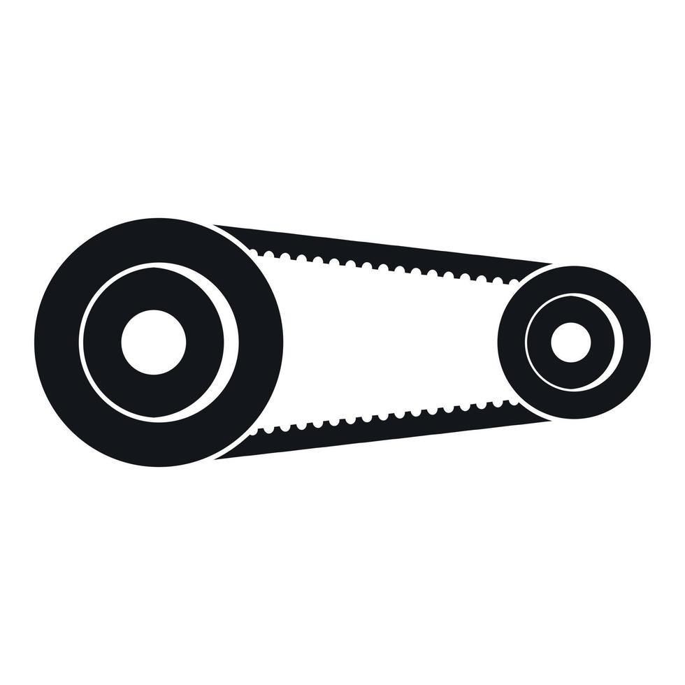 Mechanic belt icon, simple style vector