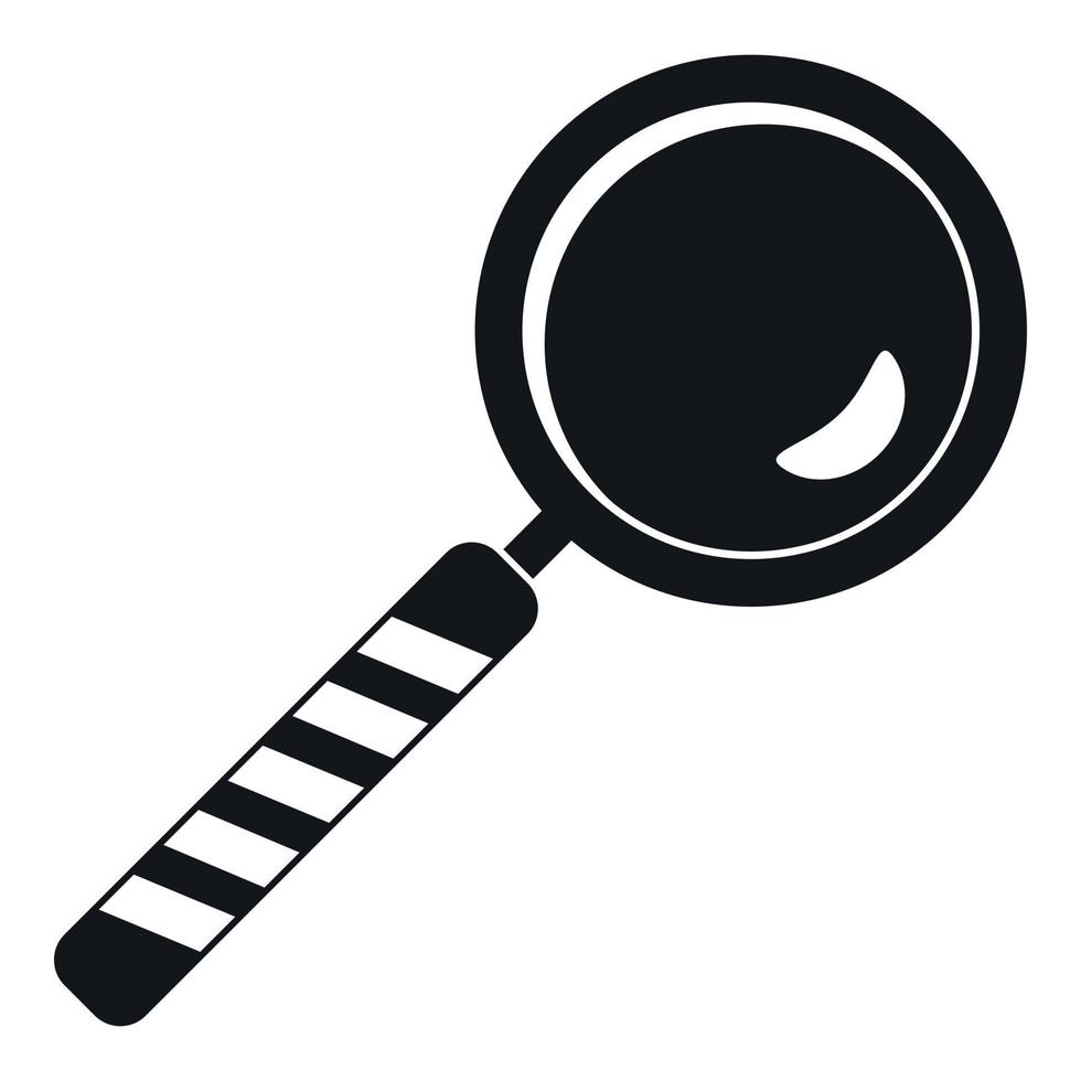Magnifying glass icon, simple style vector